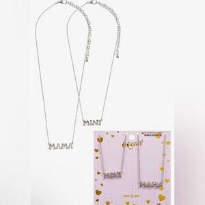 Mama & Mini Matte Finish Necklace Set 14–16 in, One Size 🆕